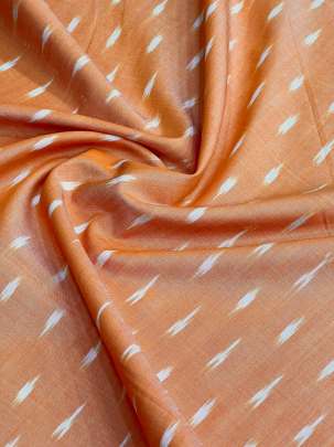 Mercerized Cotton Ikkat Orange Peach/ 