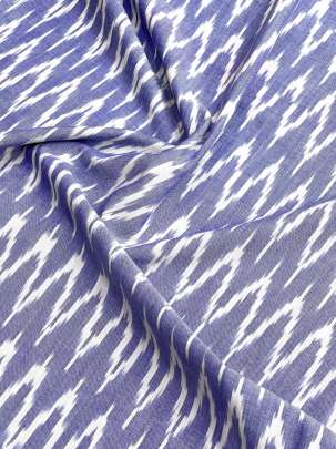 Mercerized Cotton Ikkat Violet Blue/ 