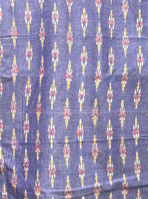 Mercerized Cotton Ikkat Violet Blue/ Ikkat cotton 