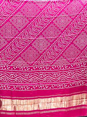 Modal Silk Digital Print Duppata With Lagdi Patta Rani/ Printed duppatas