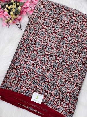 Modal ajrakh print/ Traditional silk prints 