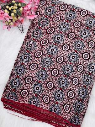 Modal ajrakh print/ Traditional silk prints 