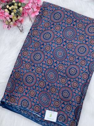 Modal ajrakh print/ Traditional silk prints 