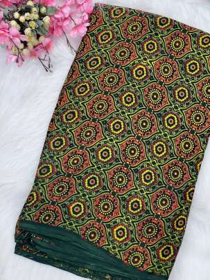 Modal ajrakh print/ Traditional silk prints 