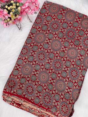 Modal ajrakh print/ Traditional silk prints 