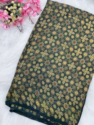 Modal ajrakh print/ Traditional silk prints 