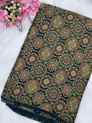 Modal ajrakh print/ Traditional silk prints 