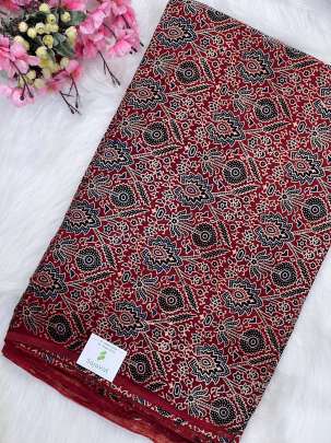 Modal ajrakh print/ Traditional silk prints 