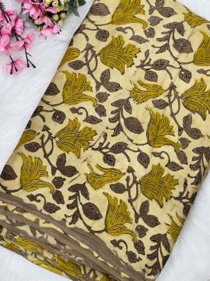 Modal handblocked print/ Traditional silk prints 