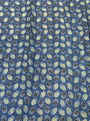 Modal silk handblocked ajrakh print - Blue/ Traditional silk prints 