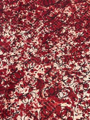 Modal silk handblocked ajrakh print - Maroon/ Traditional silk prints 