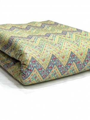 Munga Silk Multi-Colour Zig-Zag With Banarasi Work/ Pure Banarasi fabrics