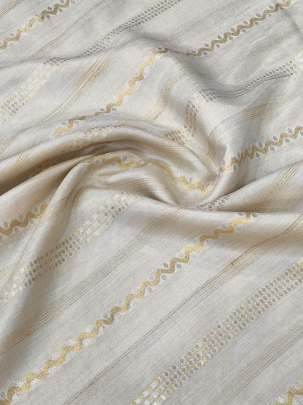  Munga Silk With Golden & Silver Banarasi Work ( Dyeable )/ Banarasi dyeable fabrics