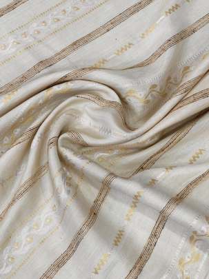 Munga Silk With Golden & Silver Banarasi Work ( Dyeable )/ 