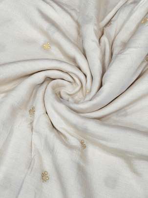 Munga Silk With Golden & Silver Banarasi Butti ( Dyeable )/ Munga Silk Fabrics