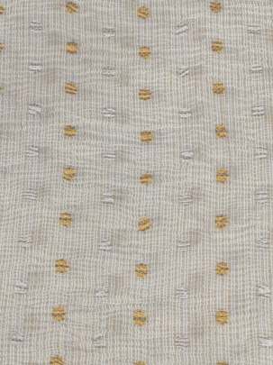 Munga crepe with golden & water gold zari butti work  - Cream ( Dyeable ) Munga Silk Fabrics