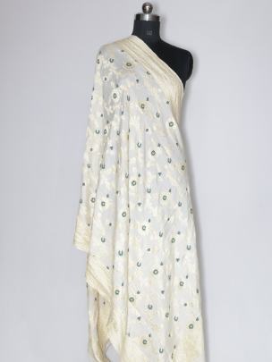 Munga silk duppata with meena work/