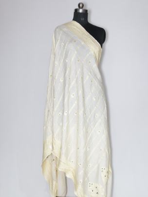 Munga silk duppata with meena work/ 