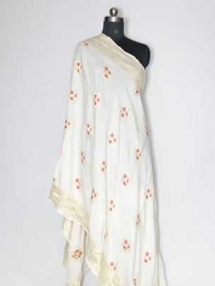 Munga silk duppata with meena work/ 