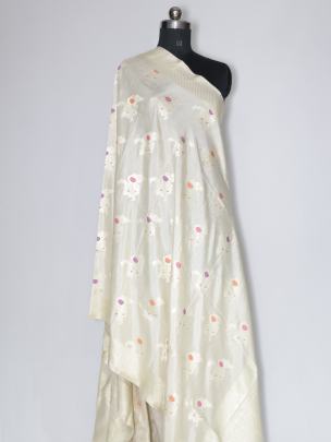 Munga silk duppata with meena work/ 