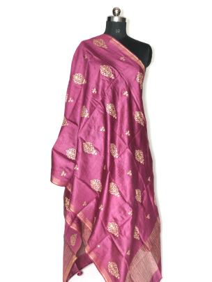 Munga silk work duppata/ 