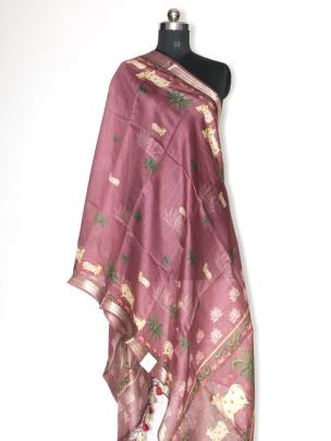 Printed munga silk duppata/ Printed duppatas