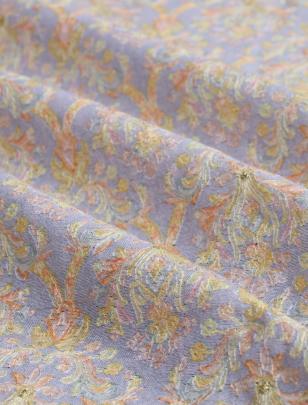 Printed munga silk embroidery fabric - Grey/