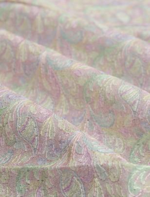 Printed munga silk embroidery fabric - Baby Pink/ 