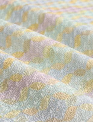 Printed munga silk embroidery fabric - Light Blue/