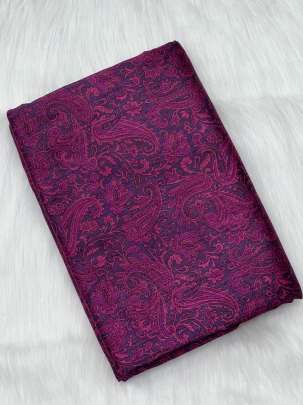 Printed munga silk fabric - Magenta/ 