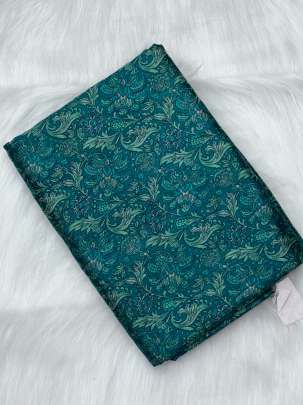 Printed munga silk fabric - Rama green/