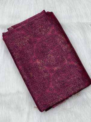 Printed munga silk fabric - Wine/