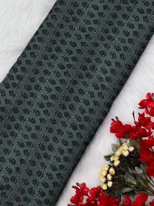 Pure Linen print fabric - Green/ 