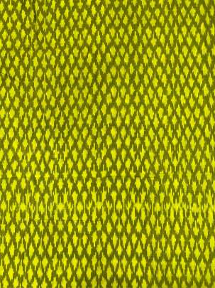 Pure Silk Ikkat Lemon Green/ Ikkat silk