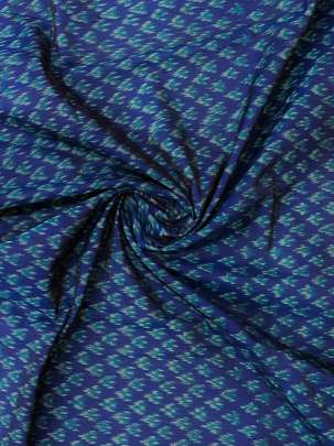 Pure Silk Ikkat Navy Blue/ Ikkat silk