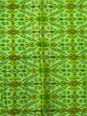 Pure Silk Ikkat Parrot Green/ Ikkat silk