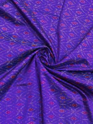 Pure Silk Ikkat Purple/