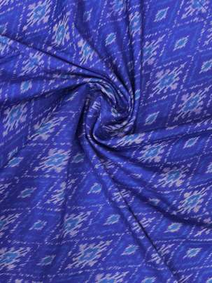 Pure Silk Ikkat Royal blue/ Ikkat silk