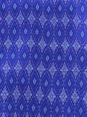 Pure Silk Ikkat Royal blue/ Ikkat silk