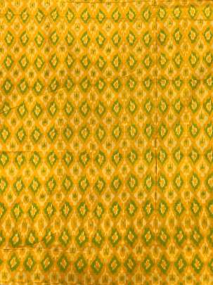 Pure Silk Ikkat Yellow/ Ikkat silk