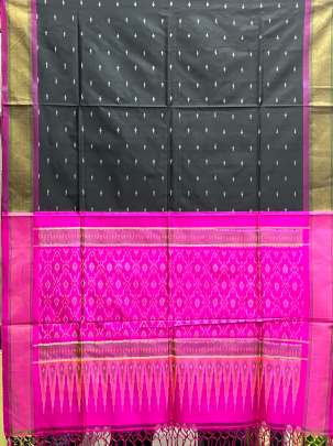 Pure Silk Patola Duppata Black/ Patola duppatas 