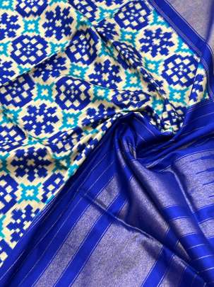 Pure Silk Patola Duppata Blue/ 