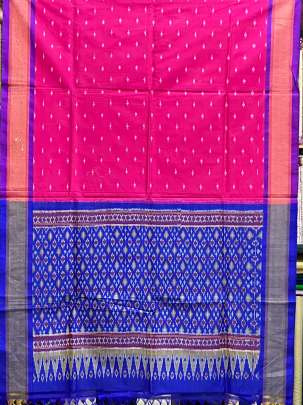 Pure Silk Patola Duppata Bright Rani/ Patola duppatas 