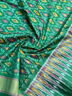 Pure Silk Patola Duppata Green/