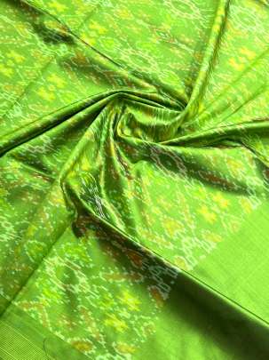 Pure Silk Patola Duppata Parrot Green/ 