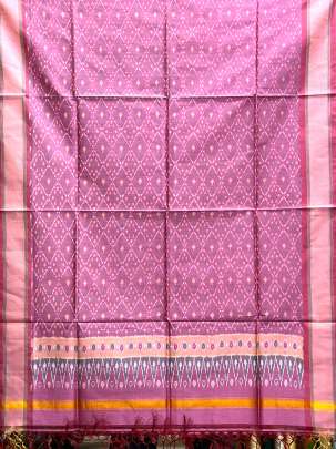 Pure Silk Patola Duppata Pastel Pink/ Patola duppatas 