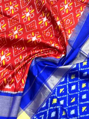 Pure Silk Patola Duppata Red/ 