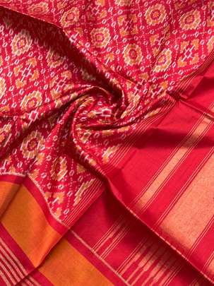 Pure Silk Patola Duppata Red/ Patola duppatas 