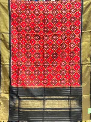 Pure Silk Patola Duppata Red/ Patola duppatas 