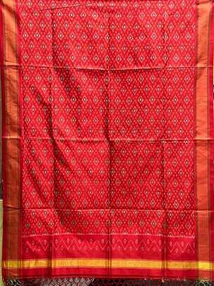 Pure Silk Patola Duppata Red/ Patola duppatas 